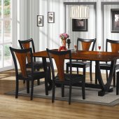 102090 Boyer Dining Table by Coaster in Cherry & Black w/Options