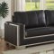 Monika Sofa CM6423BK in Black Breathable Leatherette w/Options