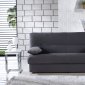 Regata Sofa Bed in Rainbow Dark Gray Fabric by Istikbal