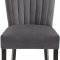 Shelby Dining Chair 725 Set of 2 Grey Velvet Fabric by Meridian