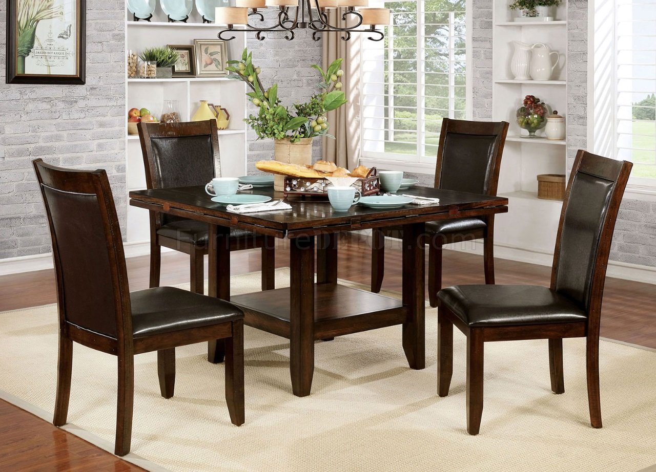 Meagan I 7pc Dining Room Set Cm3152rt In Brown Cherry