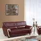 U4180 Sofa in Brown & Beige Bonded Leather by Global Furniture