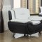 1071 Sofa in White & Black Faux Leather w/Options