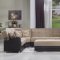 Luna Fulya L. Brown U-Shape Sectional Sofa by Bellona