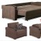 Albany Sofa Bed in Brown Fabric by Empire w/Options