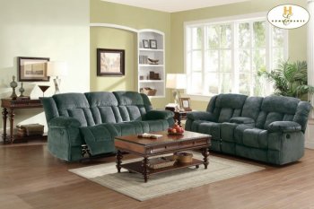 Laurelton Reclining Sofa 9636CC in Charcoal by Homelegance [HES-9636CC Laurelton]