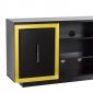 Sashi Media Console in Black w/Gold Accents