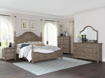 Lavonia Bedroom 1707NP in Wire-Brushed Gray by Homelegance [HEBS-1707NP-Lavonia]