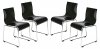 Lima Set of 4 Dining Chairs LC19BL in Black by LeisureMod