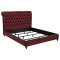 Devon Upholstered Bed 360341 in Wine Red Fabric by Coaster