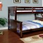 CM-BK604 Spring Creek III Twin/Queen Bunk Bed in Dark Walnut