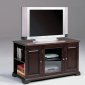 Espresso Finish Modern TV Stand w/Storage Sides