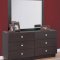 5 Piece Wenge Finish Bedroom w/Pull-Up Storage Platform Bed