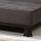 Grey Micro Suede Contemporary Sofa Sleeper w/Black Canister Legs