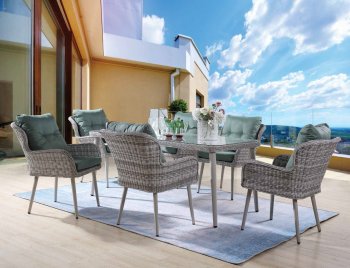 Jenneva Outdoor 7Pc Patio Dining Set OT01095 by Acme [AMOUT-OT01095 Jenneva]