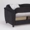 Aspen Talin Black Sofa Bed in Fabric by Sunset w/Options