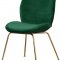 Paris Dining Chair 785 Set of 4 Green Velvet Fabric by Meridian