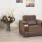 Modena Sectional Sofa in Chocolate Fabric by Casamode w/Options