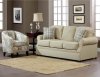 Cream Fabric Modern Sofa & Accent Chair Set w/Options