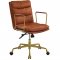 Dudley Office Chair 92498 in Rust Top Grain Leather by Acme