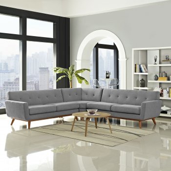 Engage EEI-2108-GRY Sectional Sofa in Gray by Modway w/Options [MWSS-EEI-2108-GRY-Engage]