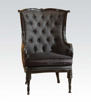 59120 Pawnee Accent Chair in Black Leatherette by Acme [AMCC-59120 Pawnee]