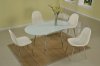 Donna Dining Set 5Pc by Chintaly w/Starphire Glass Top