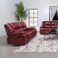 Camila Motion Sofa & Loveseat 610241 in Red by Coaster w/Options