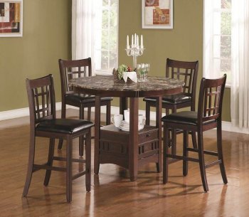 Cappuccino Finish Modern 5Pc Counter Height Dining Set [CRDS-102886]