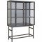 Curio Cabinet 951077 in Brushed Black Nickel by Coaster