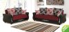 Leydi Sofa Bed in Palermo Red Fabric by Rain w/Optional Items