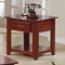 Rich Cherry Contemporary Ocassional Coffee Table w/Glass Insert