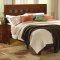 Medium Brown Finish Platform Panel Bed w/Optional Casegoods