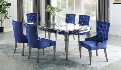 Queen Silver Dining Room 7Pc Set