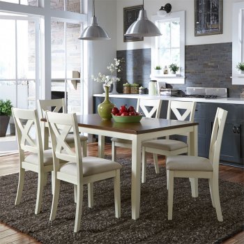 Thornton 7Pc Dining Set 364-CD-RLS in Cream & Brown by Liberty [LFDS-364-CD-RLS-Thornton]