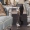 Zara Coffee Table in Silver Tone w/Marble Top & Options