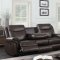 Chenai Motion Sofa CM6297 in Brown Breathable Leatherette w/Opt