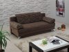 Daisy Sofa Bed Convertible in Dark Brown Microfiber by Empire