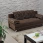 Daisy Sofa Bed Convertible in Dark Brown Microfiber by Empire