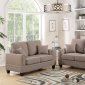 F6509 Sofa & Loveseat Set in Coffee Fabric by Poundex