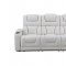 U8311 Power Motion Sofa in White Leather Gel by Global w/Options