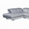 8754 Sectional Sofa in Full Grey Italian Leather by J&M