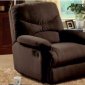 Chocolate Plush Microfiber Comfortable Modern Recliner