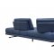 Spazio Sectional Sofa in Blue Full Leather by VIG