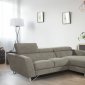 Sparta Mini Sectional Sofa in Fabric by J&M w/Steel Legs