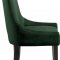 Demi Dining Chair 723 Set of 2 Green Velvet Fabric by Meridian