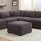 Gordon Sectional Sofa in Charcoal Fabric by ESF