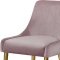 Owen Counter Stool 745 Set of 2 Pink Velvet Fabric by Meridian