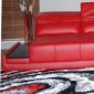 Tango Sectional Sofa in Red Bonded Leather