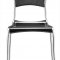 Set of 4 Black or White Modern Dining Chairs with Steel Frame